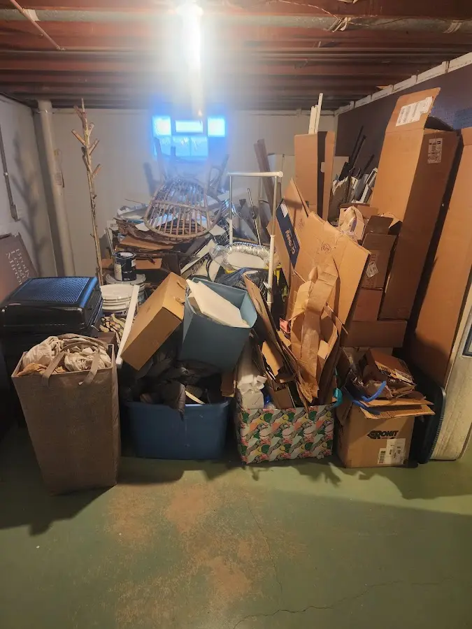 Roll-off dumpster container at job site for 4 Yard Dumpster Rental in Malmstrom AFB